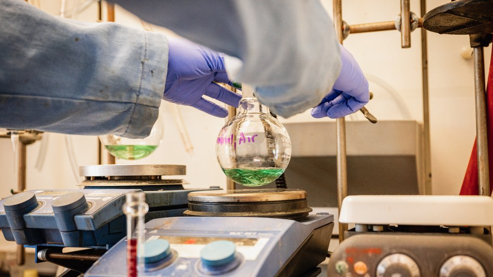 Photo of a bio substance in beaker.