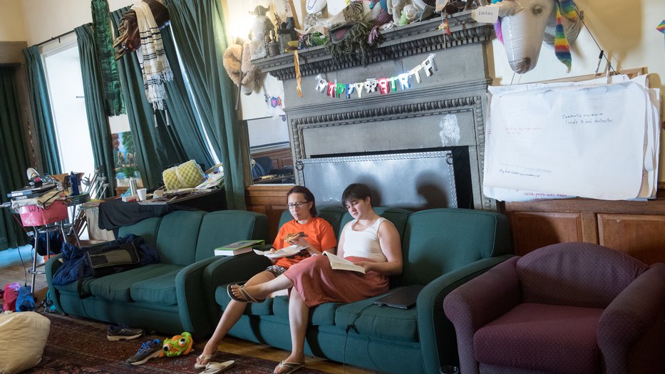 Students study together in Dabney House