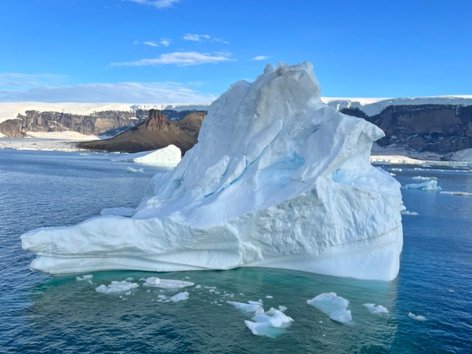 Iceberg calf in Antarctica