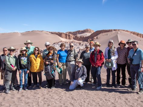 A group of people in the Chilean desert