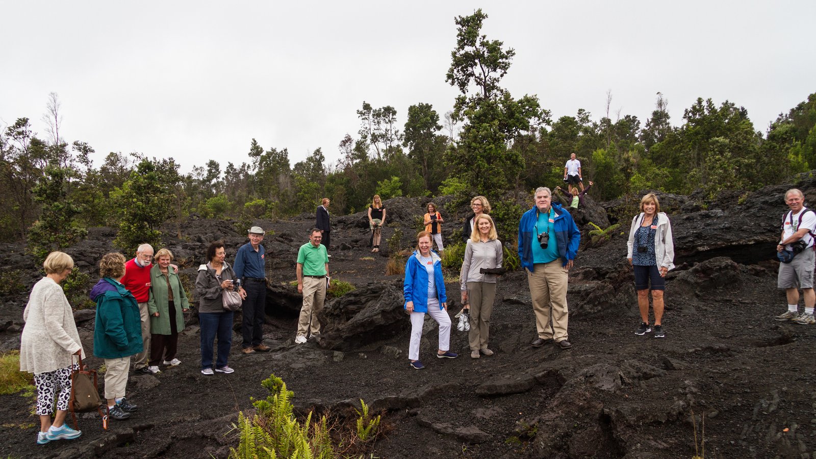 People at Hawaii Volcanoes National Park