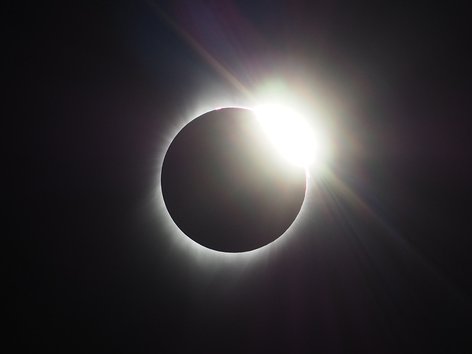 Photo of a solar eclipse