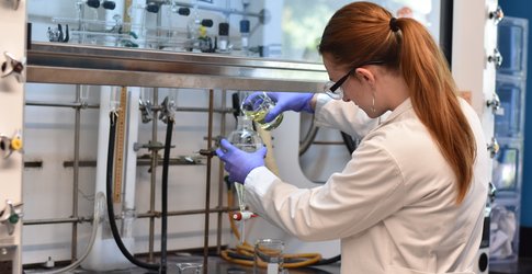 Undergrad in lab