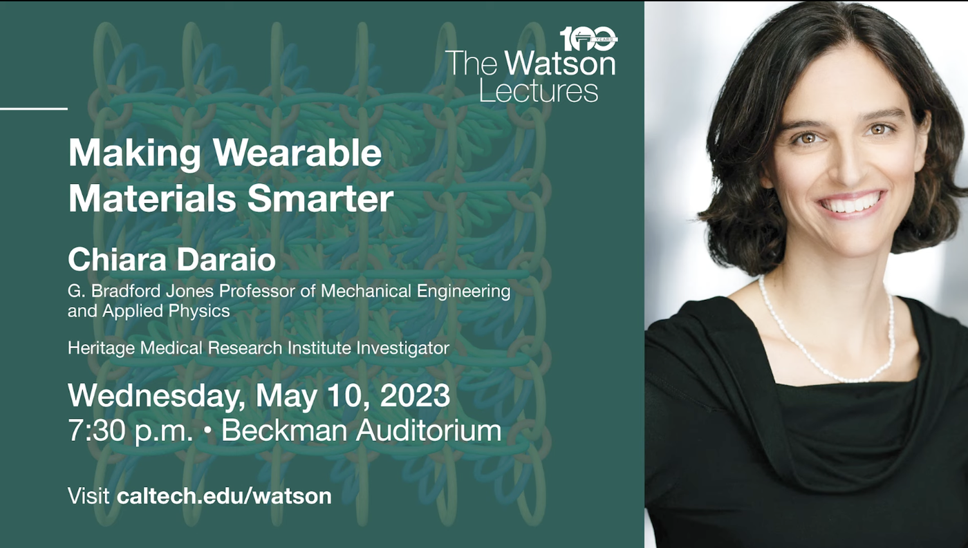 Chiara Daraio Watson Lecture