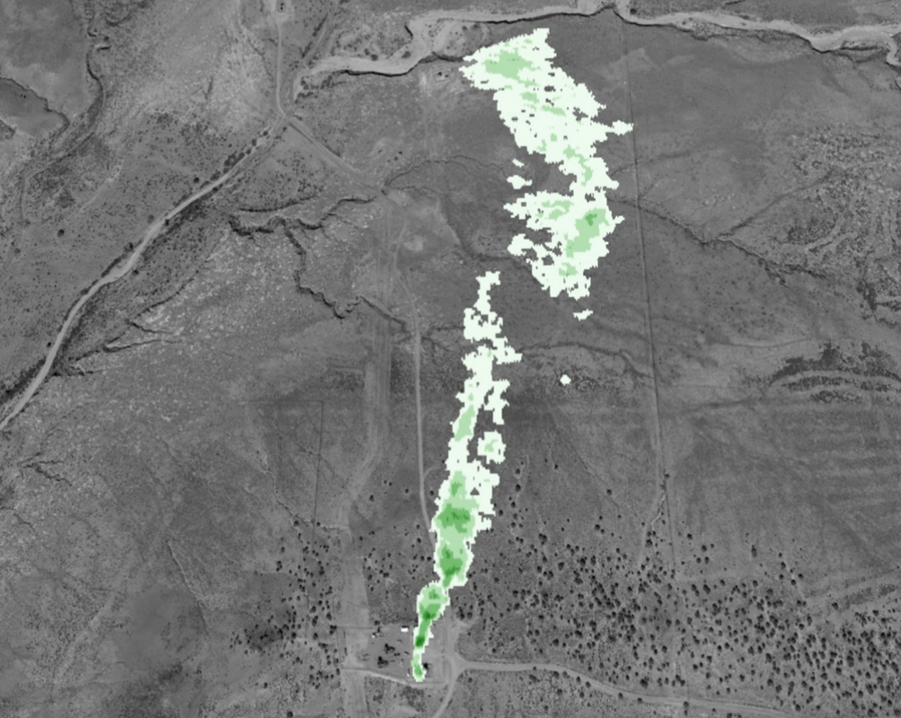 A methane plume spotted in the Four Corners region by the TOPDOWN campaign