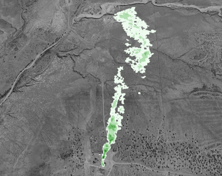 A methane plume spotted in the Four Corners region by the TOPDOWN campaign