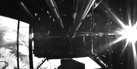 Space Solar Power image in black and white