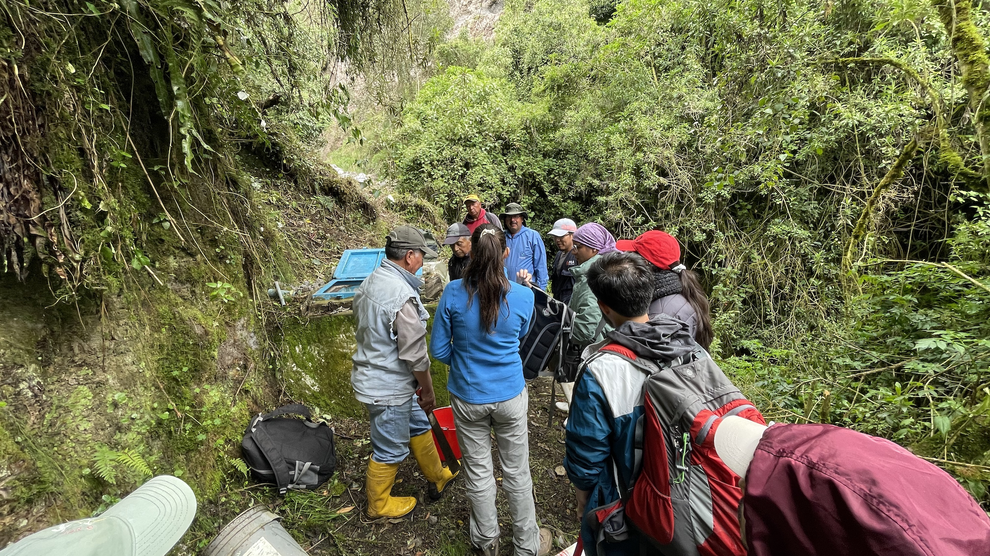 Taking dimensions of each water catchment box
