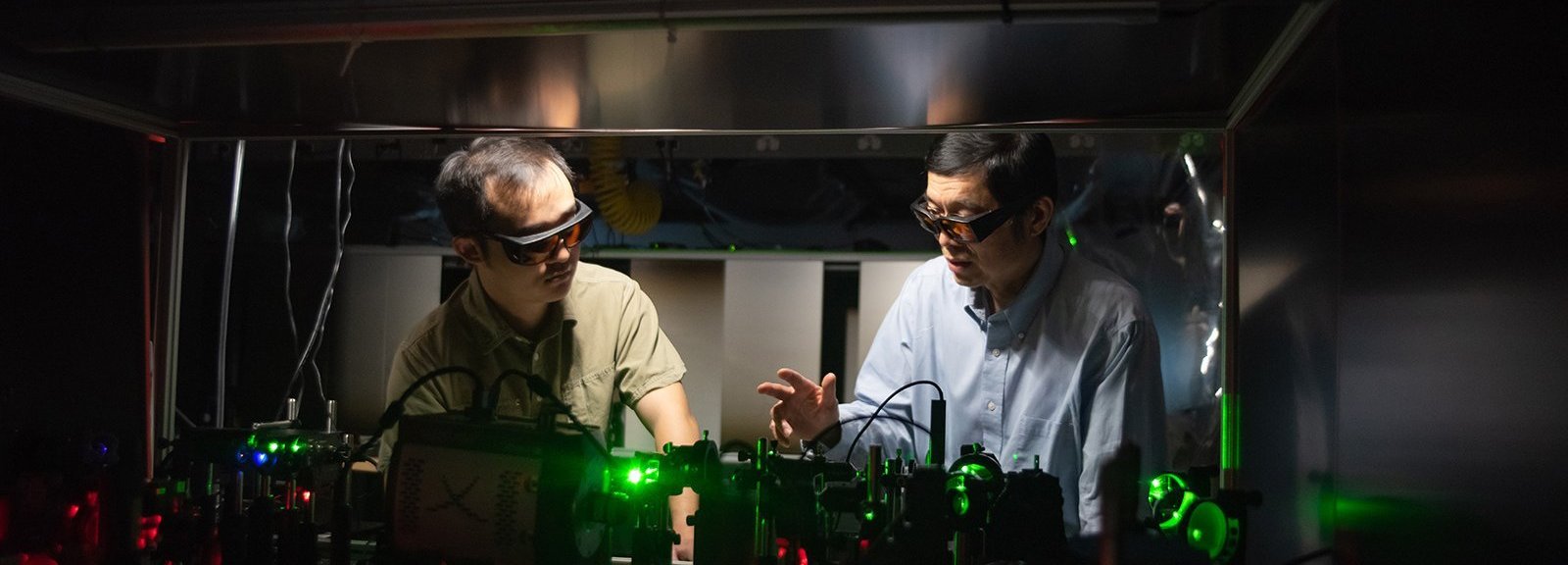 Lihong Wang in the lab