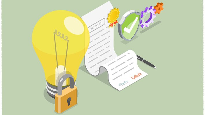 Art illustration of the patent process