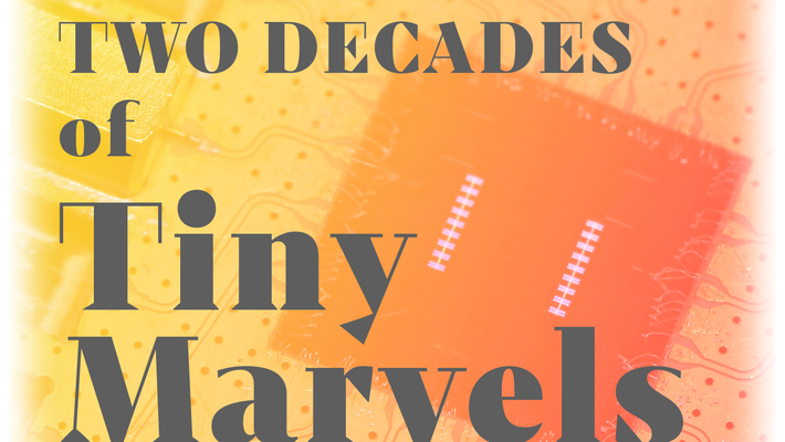 Text: Two Decades of Tiny Marvels
