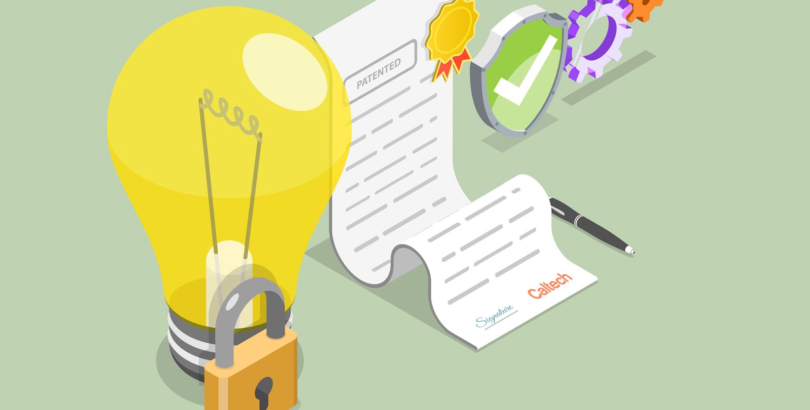 Vector art illustration of a patent