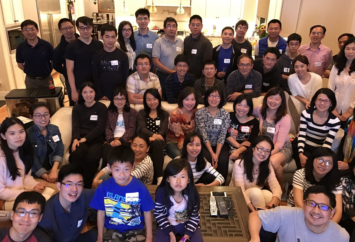 The "Happy C Family" at a Caltech C Alumni Bay Area party in 2016