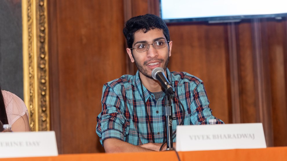 Vivek Bharadwaj, recipient of the Patricia B. Conklin Scholarship