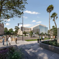 Preliminary rendering of the Dr. Allen and Charlotte Ginsburg Center for Quantum Precision Measurement