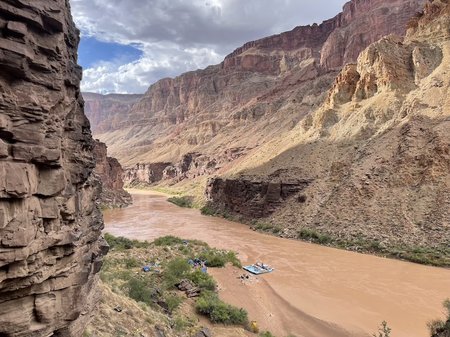 Grand Canyon river photo from above