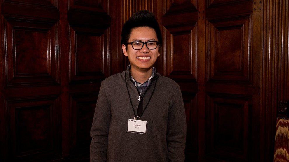 Robert Eng (Class of 2018) smiles.