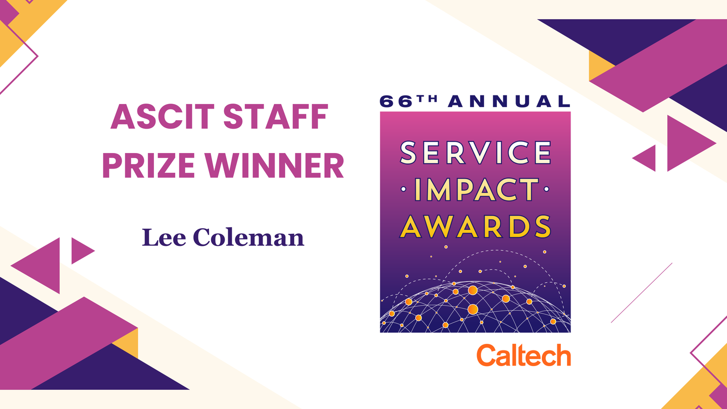 2021 ASCIT Prize - Lee Coleman