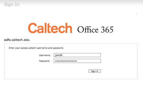 Caltech Office365 Login