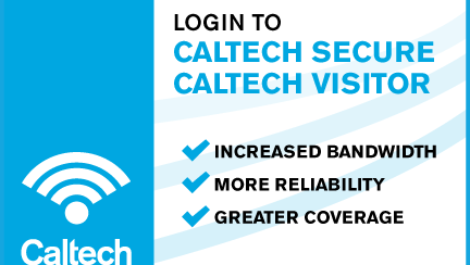 Caltech Secure wifi post card