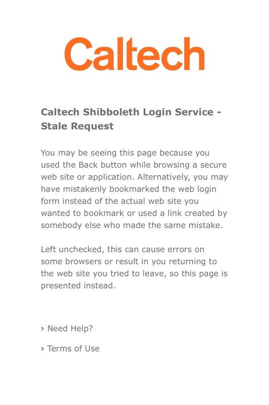 Shibboleth Stale Request screenshot