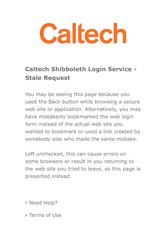 Shibboleth Stale Request