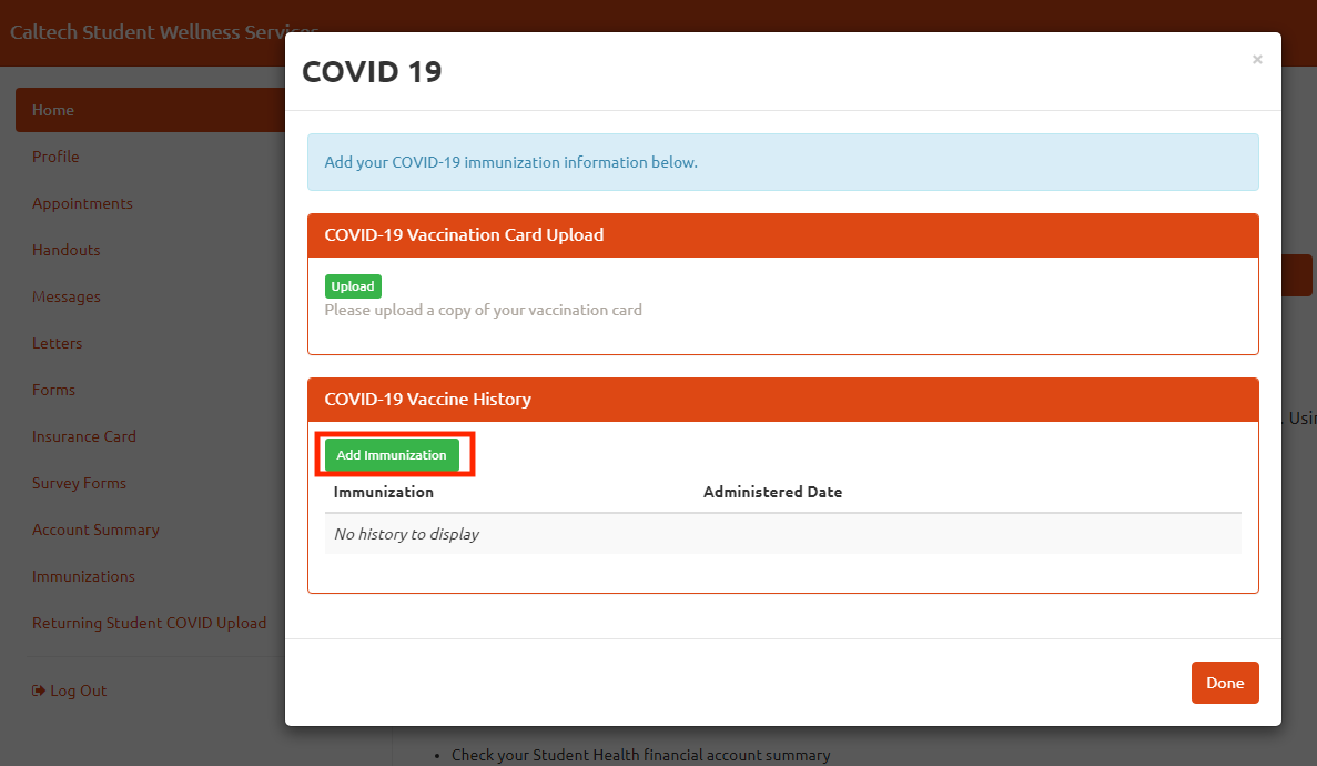 covid-19 booster section 1 vaccination history
