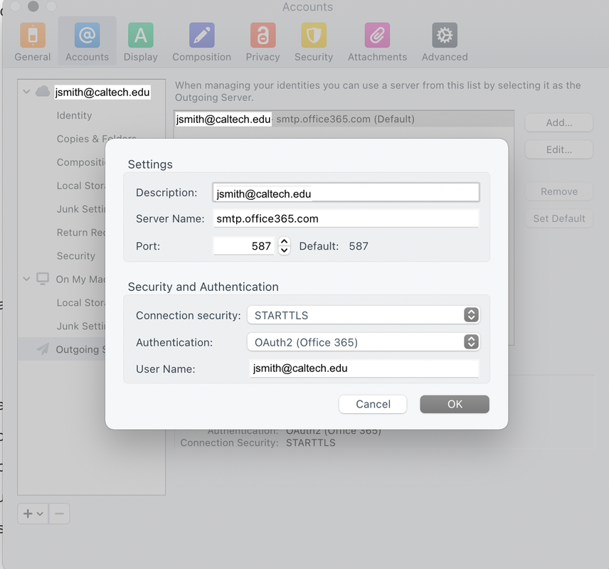 postbox outgoing mail server