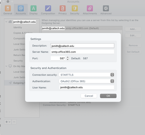 postbox outgoing mail server