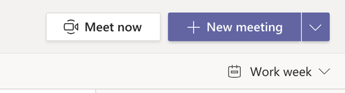 Teams New Meeting button