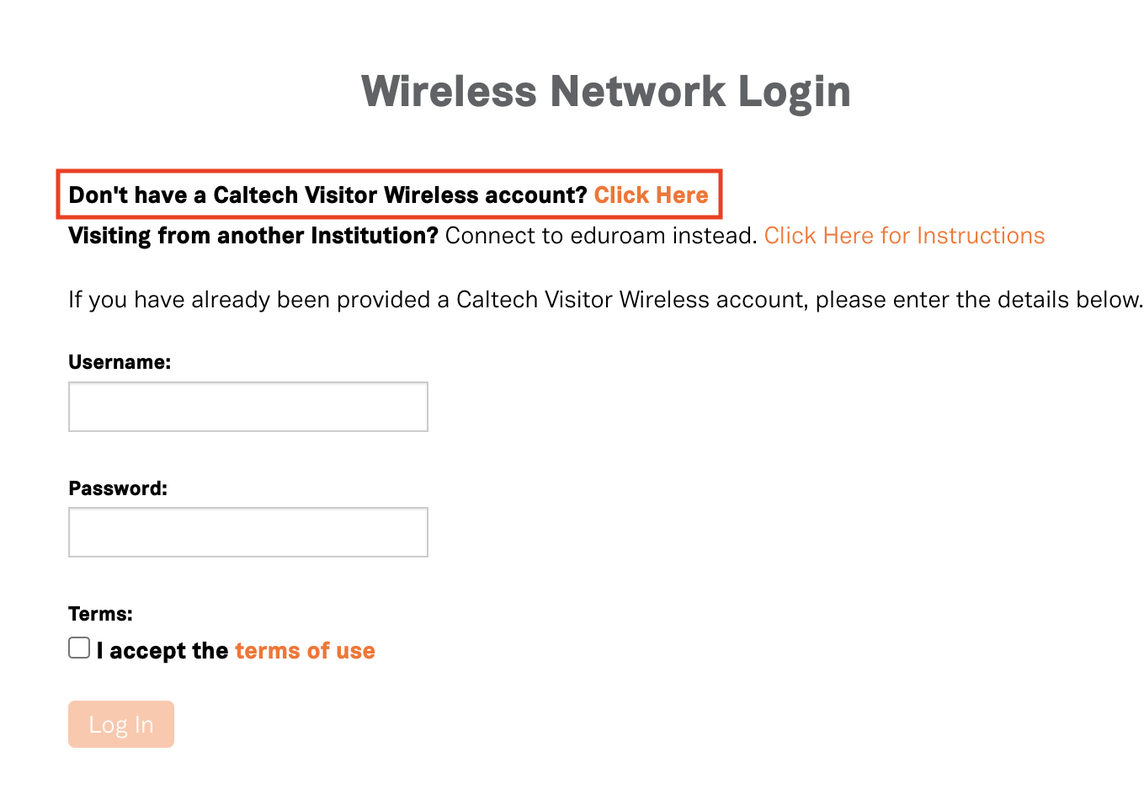Visitor Login Step 1