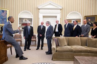 President Obama with Kavli Prize laureates