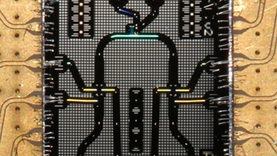 Optical image of the "magic cavity" superconducting quantum circuit (SQC) chip