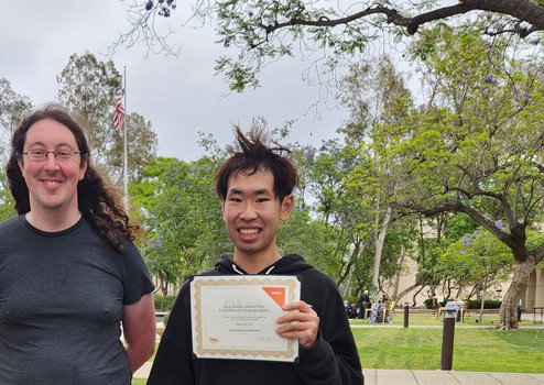 Zhaoxing Gu, Scott Russell Johnson Graduate Studies prize winner