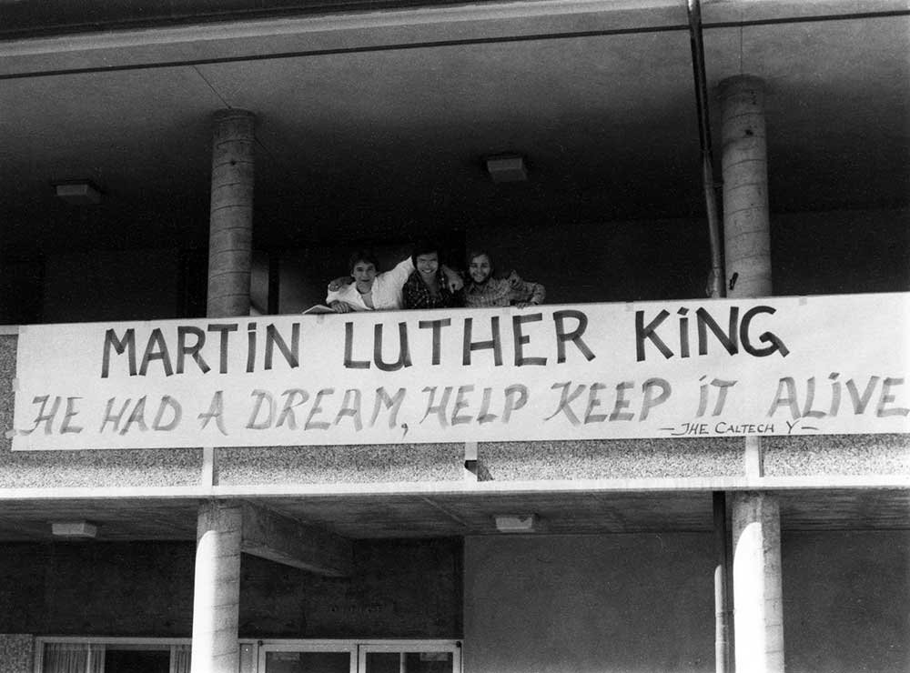 Caltech Y banner for MLK