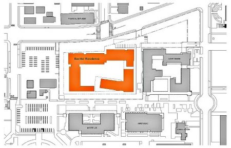 A site plan for the Bechtel Residence