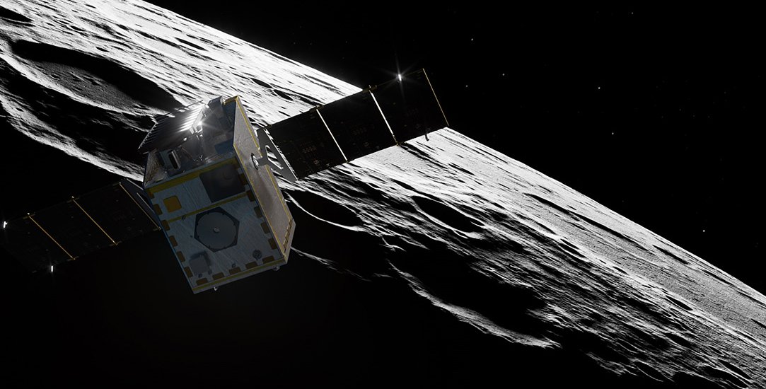 Artist's concept of Lunar Trailblazer approaching the Moon