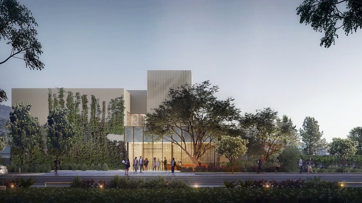 A rendering of the AWS Center for Quantum Computing, which is expected to open on Holliston Avenue in spring 2021.