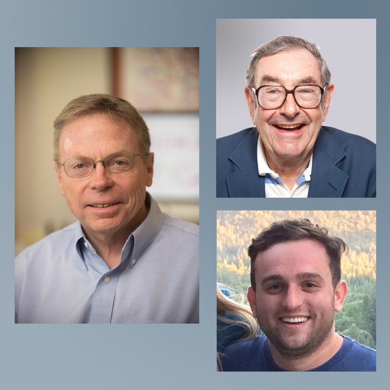 David Tirrell (left), Harry Gray (upper right), and Bryan Hunter. 