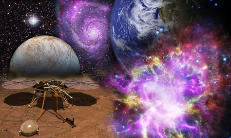 Collage of space images
