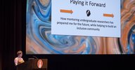 Morgan Hooper speaking at Convocation 2019
