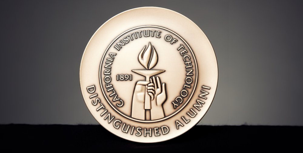 photo of the Distinguished Alumni Award medal