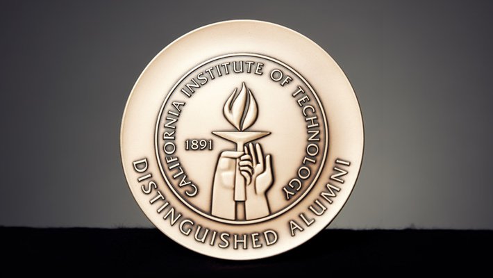 photo of the Distinguished Alumni Award medal