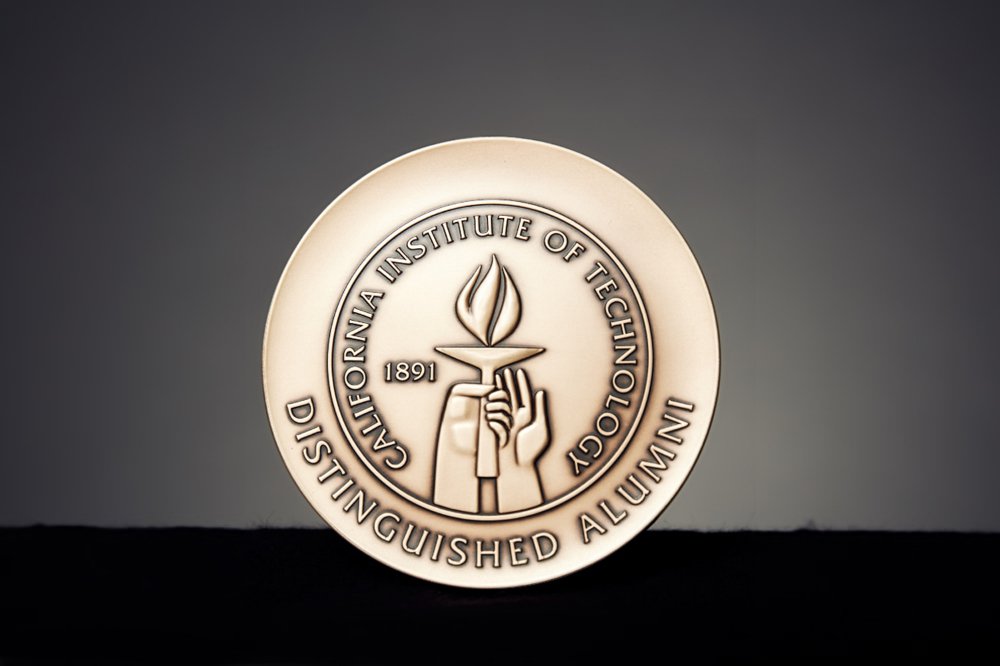 photo of the Distinguished Alumni Award medal