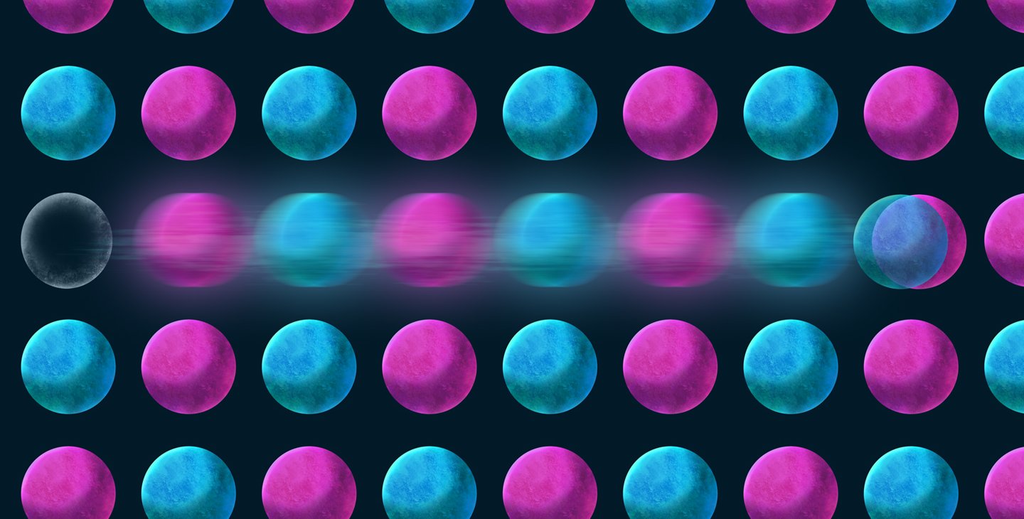 Artist's concept of Hubbard excitons.