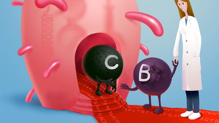 Artist's concept of boron meeting carbon