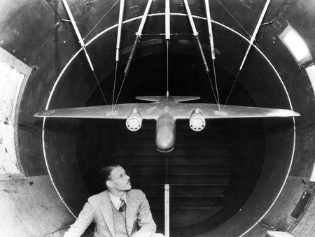 archive photo of the GALCIT wind tunnel