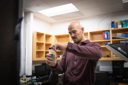 Student in a lab