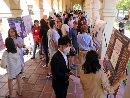 More than 120 students presented posters on Thursday, August 18, as part of an annual event designed to showcase the work of those participating in Caltech's summer research programs.