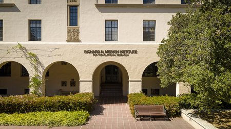 Exterior of a building with a sign that says "Richard N. Merkin Institute for Translational Research"